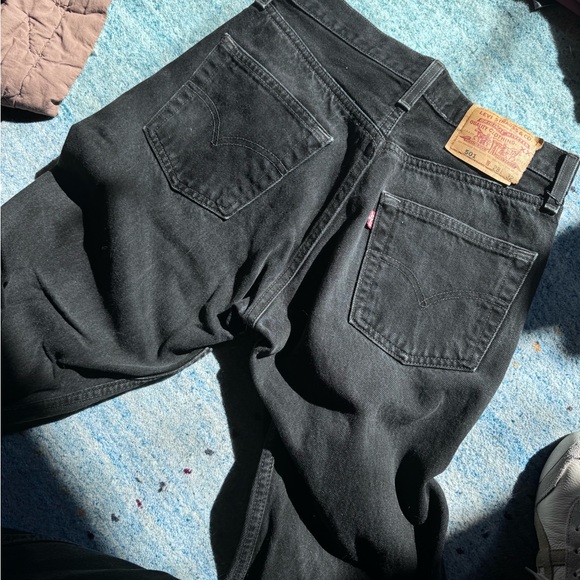 Vintage 501 Levi's Black Straight Jeans - Picture 5 of 8